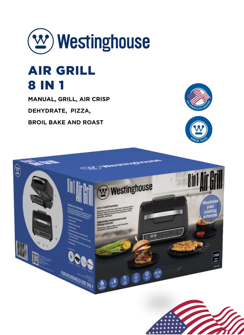 Air Grill 8-in-1 – Grill, Air Fry, Roast, Broil, Bake, Dehydrate, Pizza Mode Westinghouse WKMFCM203
