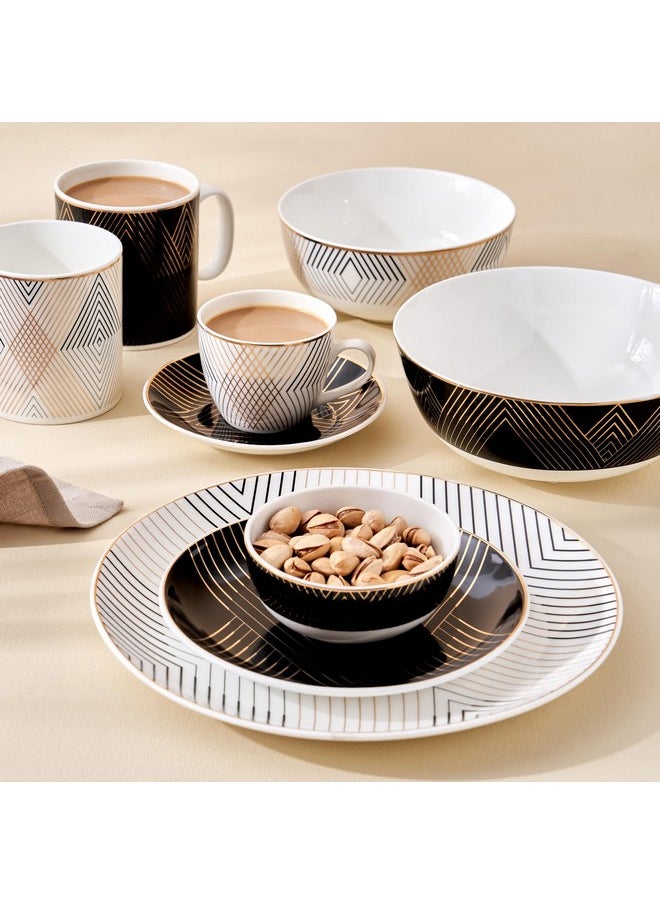 Home Centre Blanco Bone China Printed Dinner Plate - 26cm