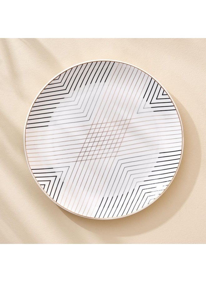 Home Centre Blanco Bone China Printed Dinner Plate - 26cm
