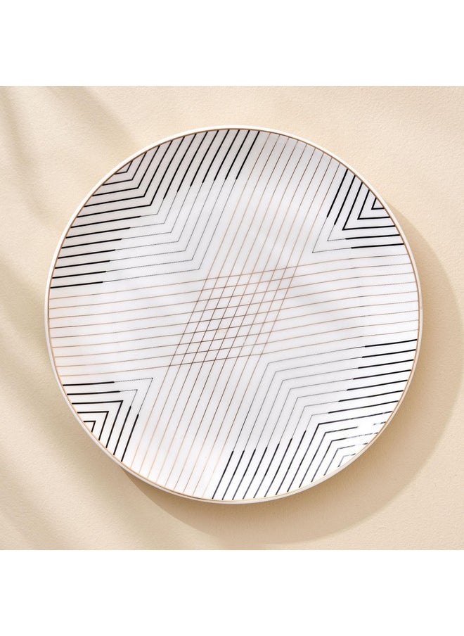 Home Centre Blanco Bone China Printed Dinner Plate - 26cm