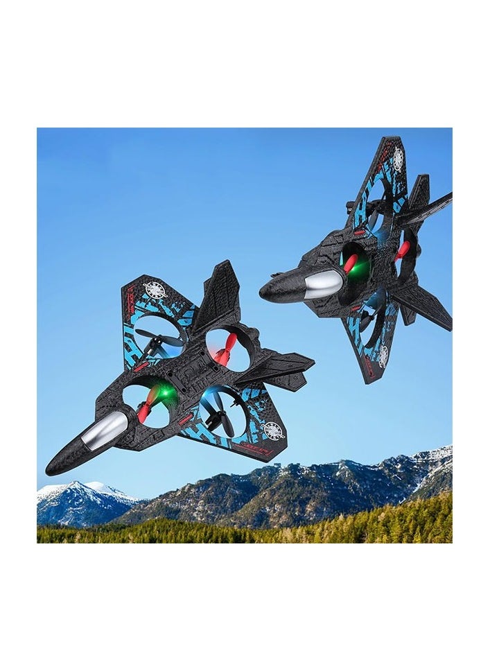 RC Jet Fighter Aero plane Toy L0712 - LED Lights, USB Charging & Remote Control For Adults Kids, 2.4G