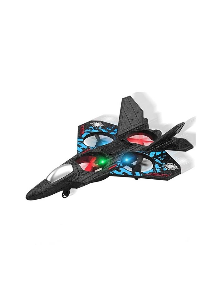 RC Jet Fighter Aero plane Toy L0712 - LED Lights, USB Charging & Remote Control For Adults Kids, 2.4G