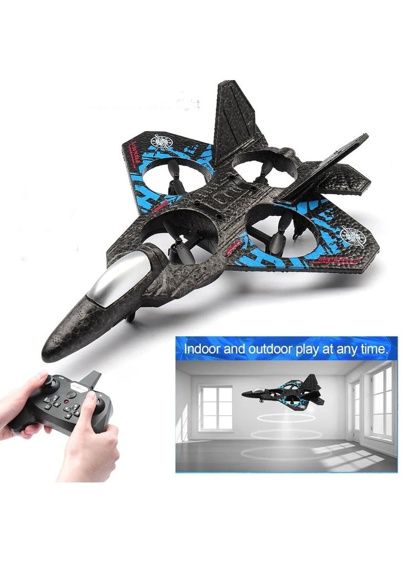 RC Jet Fighter Aero plane Toy L0712 - LED Lights, USB Charging & Remote Control For Adults Kids, 2.4G