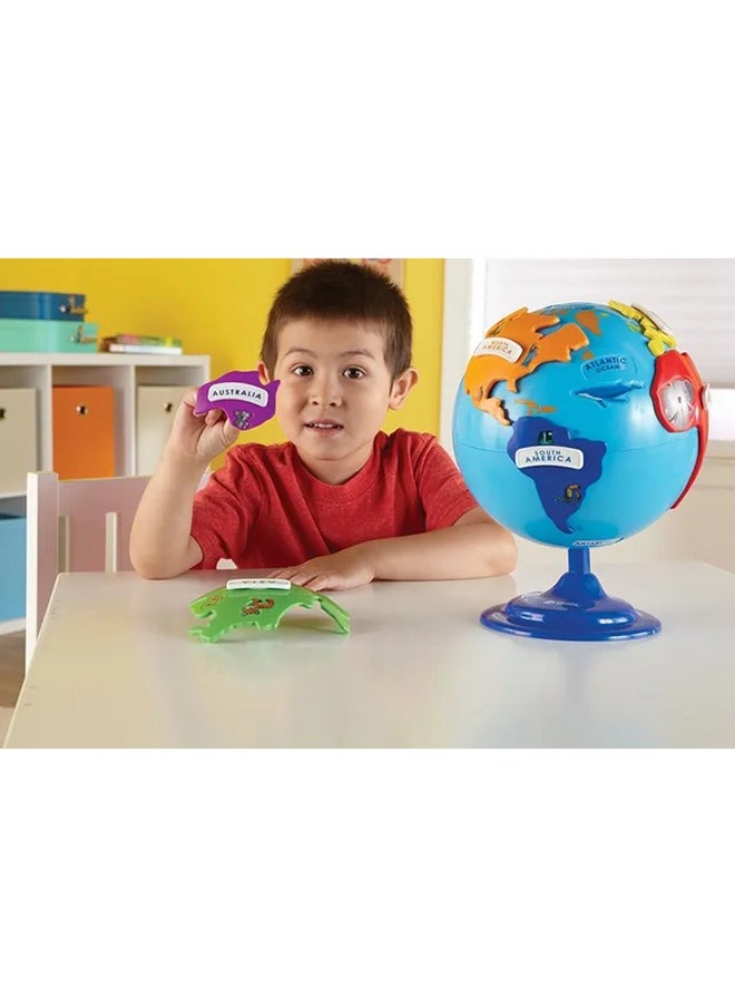 Learning Resources Puzzle Globe Educational & Interactive Learning Map World Globe Kids Spinning Globe STEM Gifts 3 4 5 6 7 Year Old Kids Boys & Girls