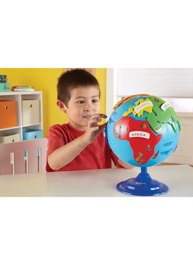 Learning Resources Puzzle Globe Educational & Interactive Learning Map World Globe Kids Spinning Globe STEM Gifts 3 4 5 6 7 Year Old Kids Boys & Girls