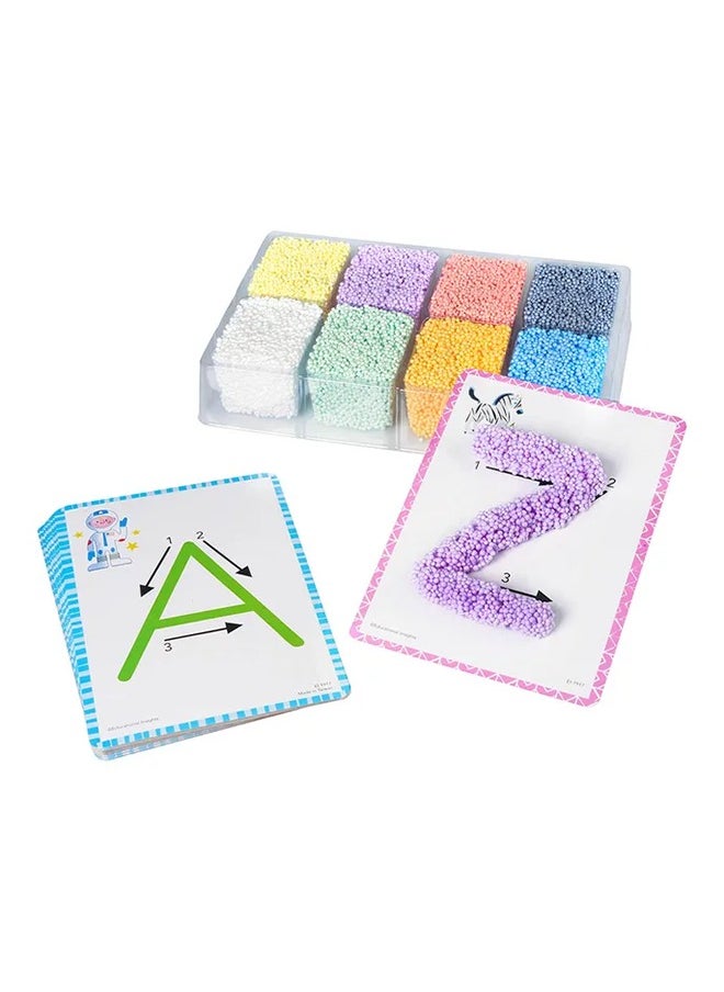 Educational Insights Playfoam Shape & Learn 26 Letter Alphabet Set with Assorted Colors and Flash Card Set, Sensory Toy for Preschoolers Learn to Write, Kids, Boys & Girls, Ages 3+