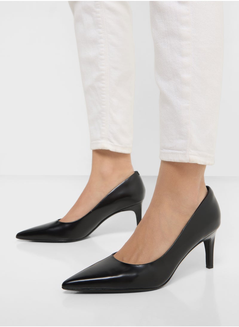 Leather Stiletto Pumps