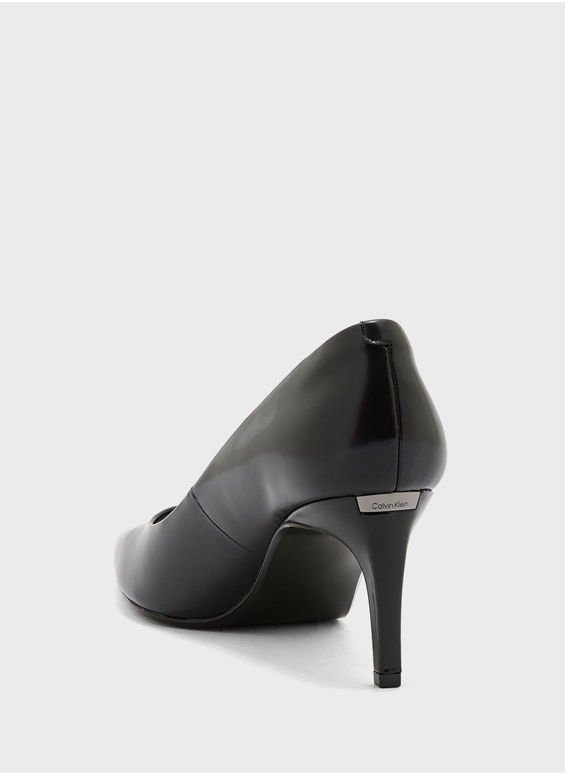 Leather Stiletto Pumps