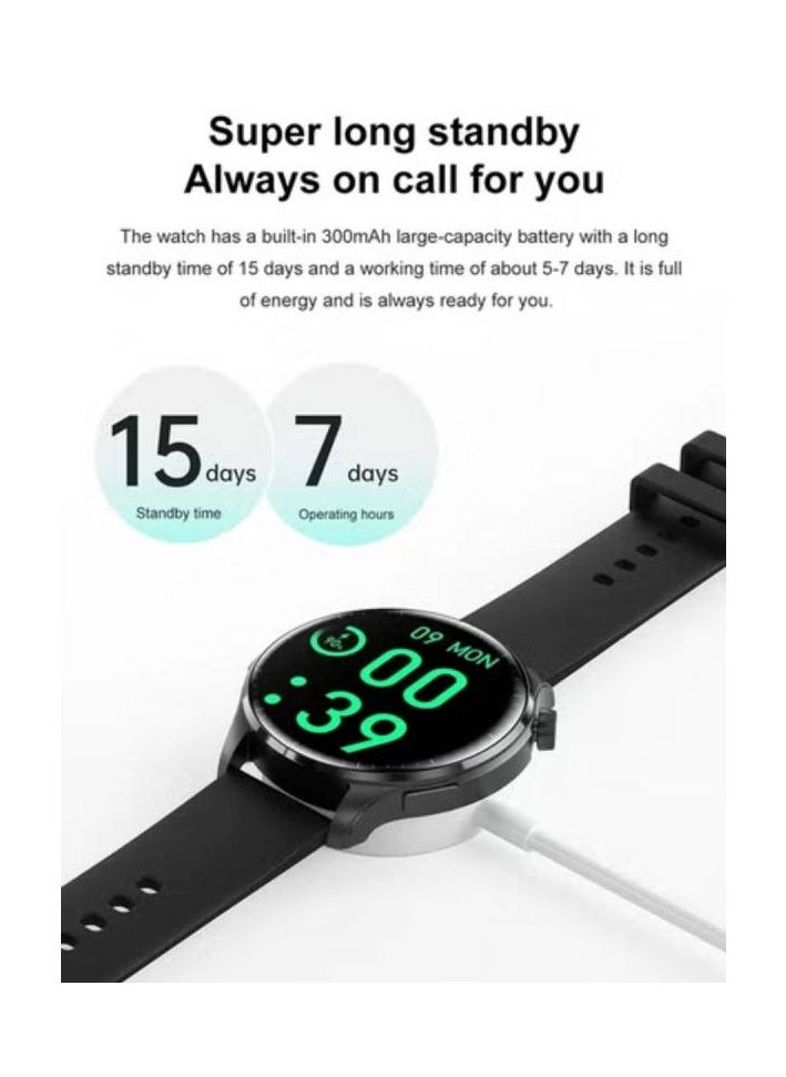 M13 Business Smart Watch with Answer Call Function NFC Compass Body Temperature Monitor Fitness Tracker Smartwatch for Men