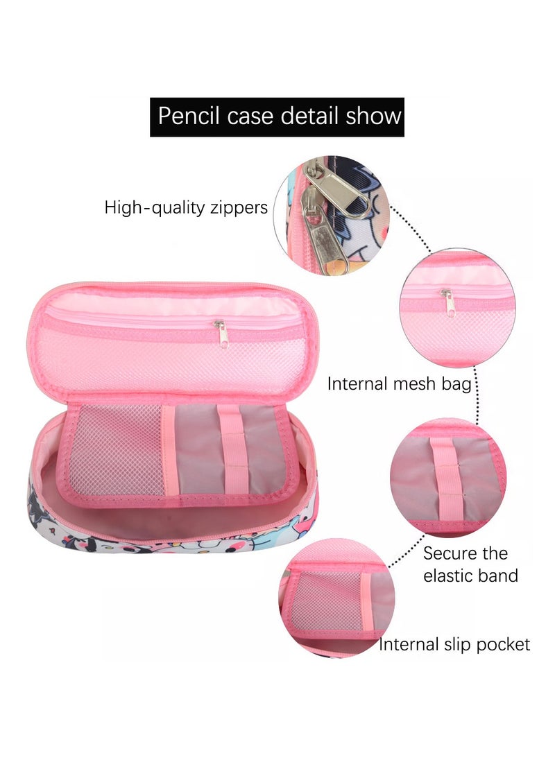 Universal pink three-piece schoolbag for students and young people to use when they go out.