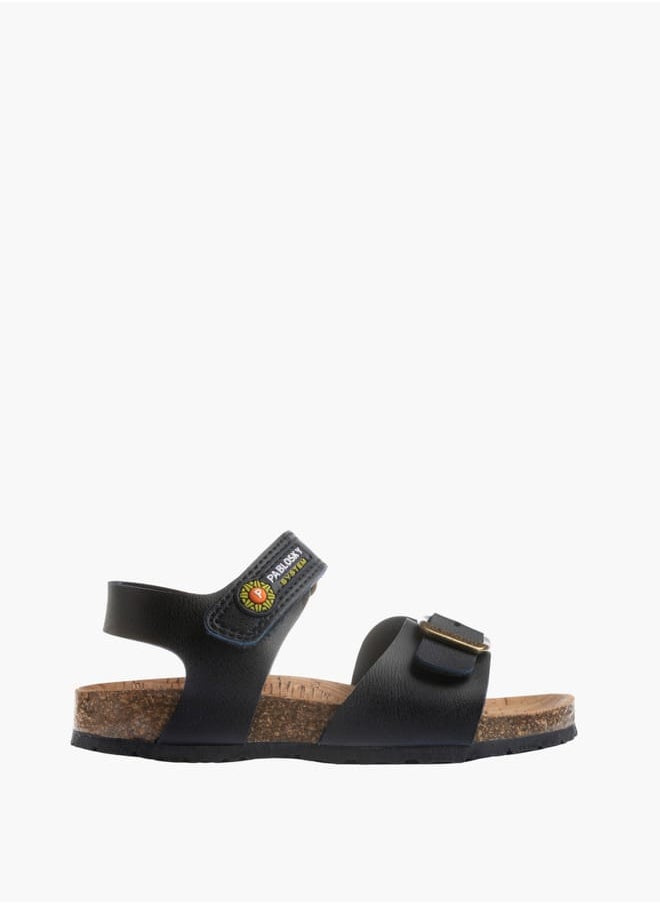 Boys' Buckle Detail Sandals With Hook And Loop Closure