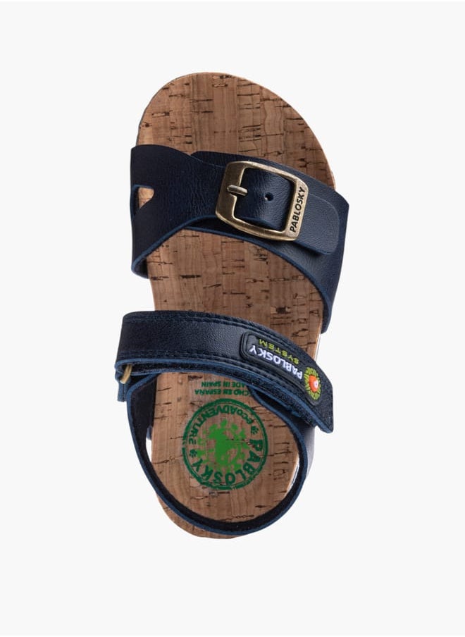 Boys' Buckle Detail Sandals With Hook And Loop Closure