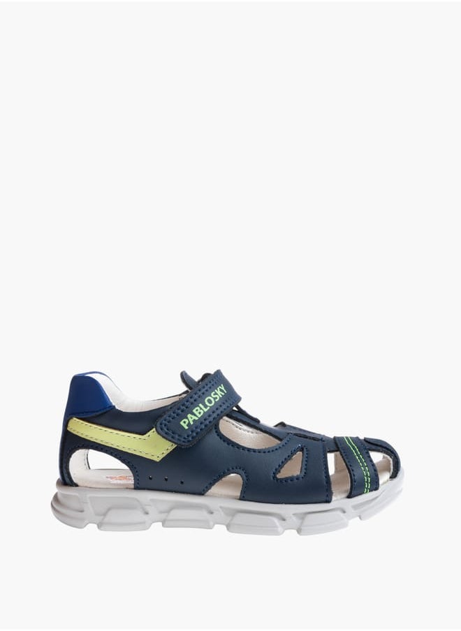 Boys' Panelled Floaters With Hook And Loop Closure