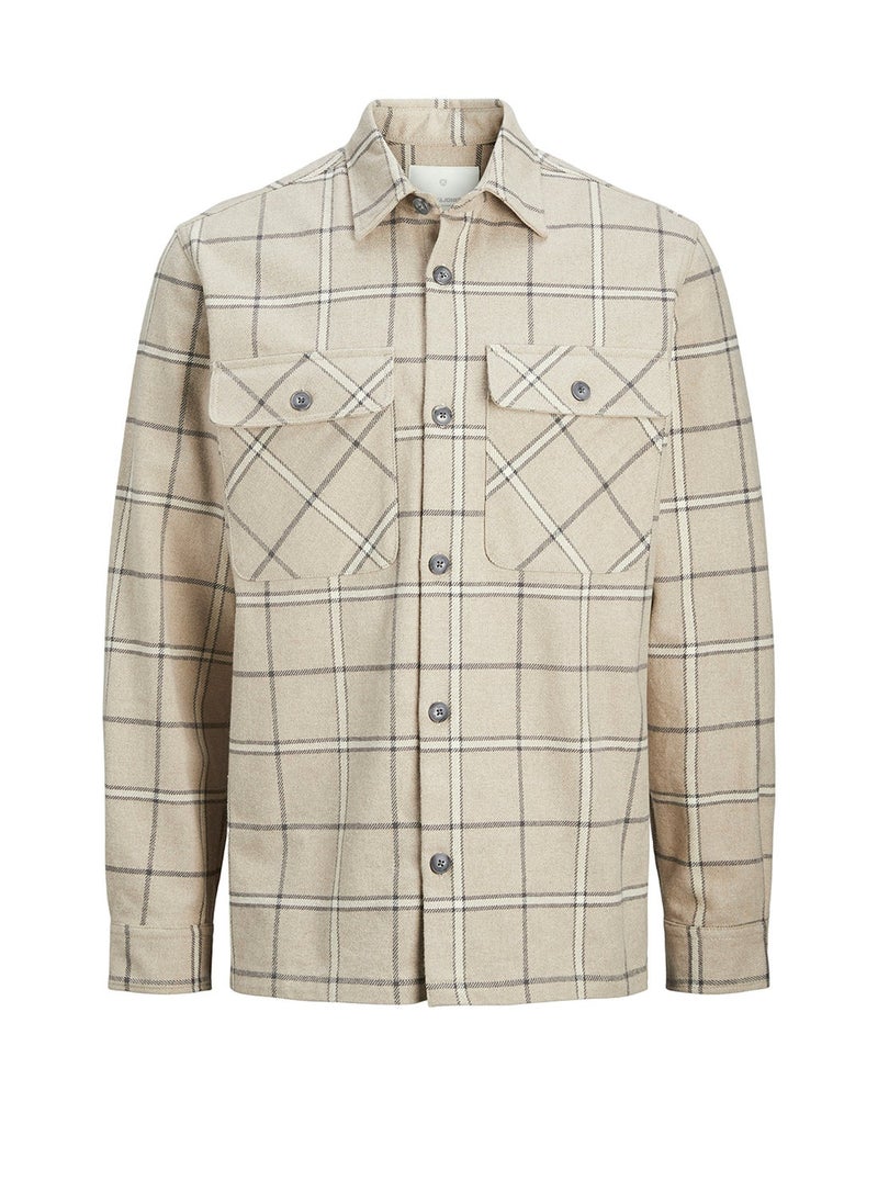 Check Regular Fit Pocket Detail Overshirt