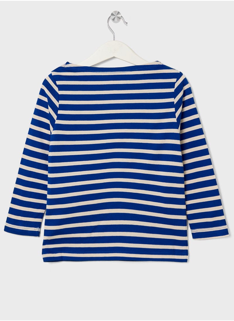 Kids Boatneck Stripe T-Shirt