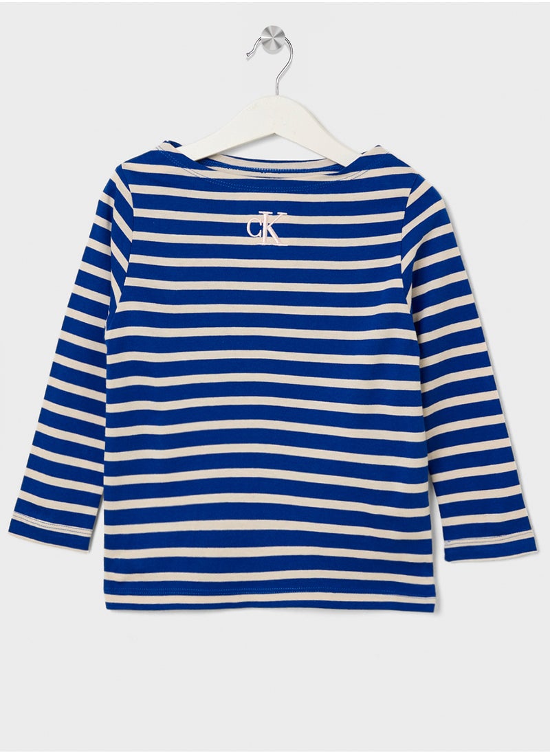 Kids Boatneck Stripe T-Shirt