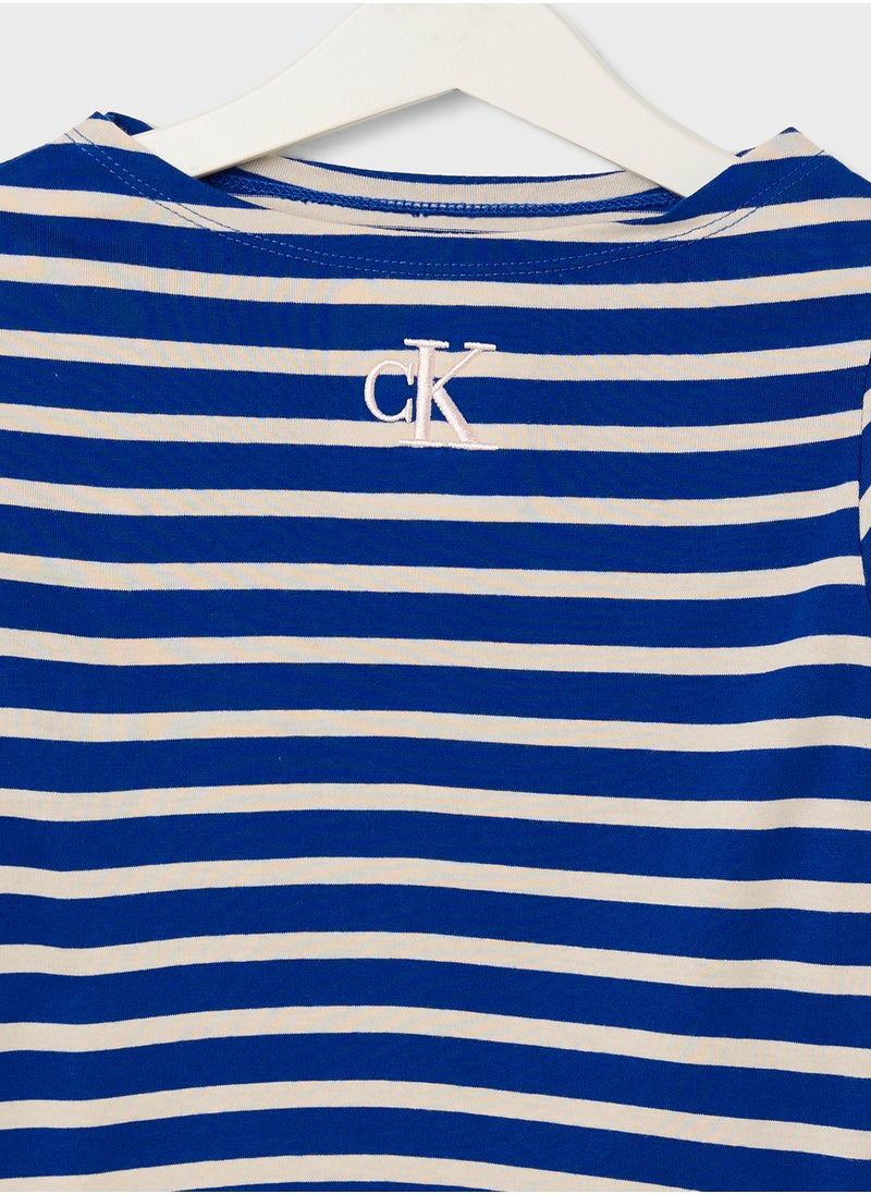 Kids Boatneck Stripe T-Shirt