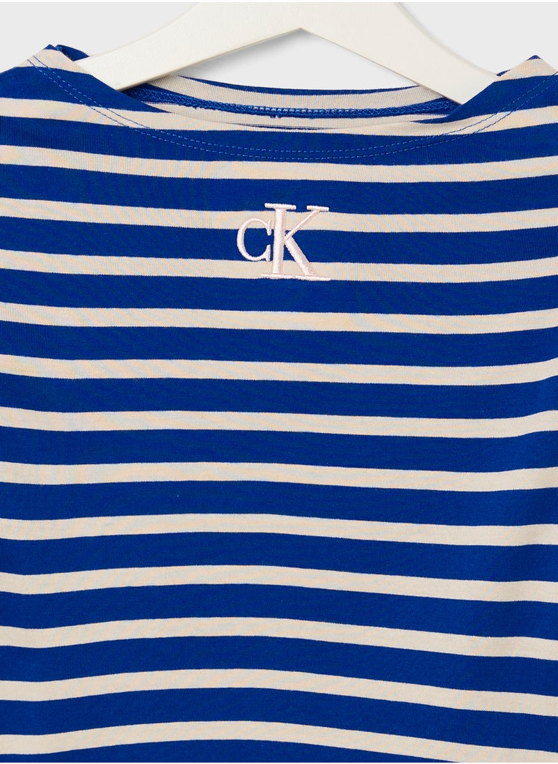 Youth Boatneck Stripe T-Shirt