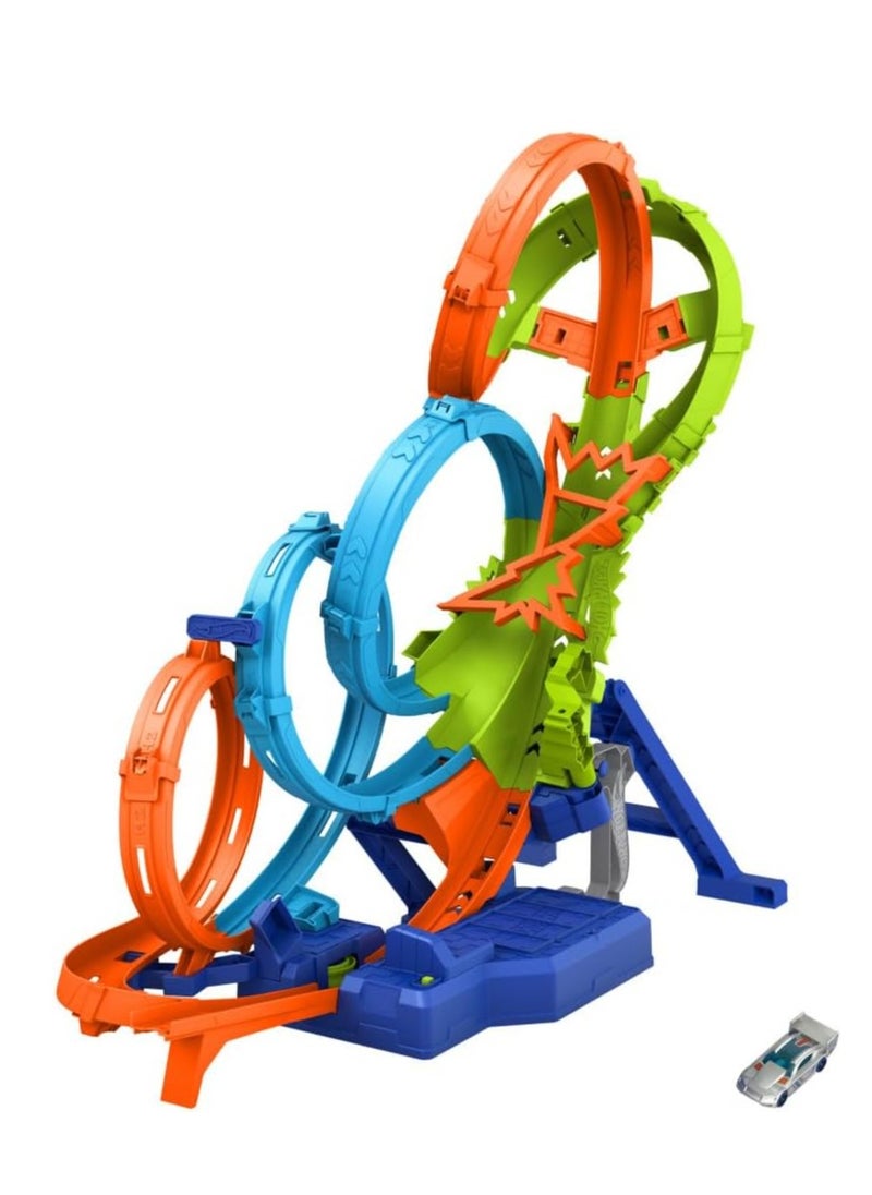 Hotwheels 4-Loop Crash-Out Track Set