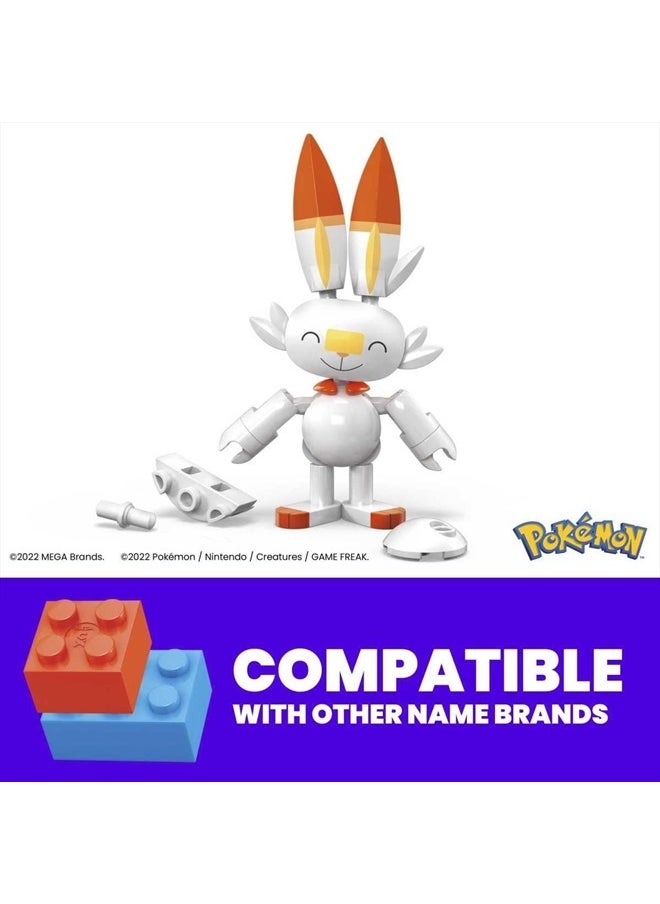 Construx Pokemon Series 17 Scorbunny Figure Building Set with Luxury Poke Ball