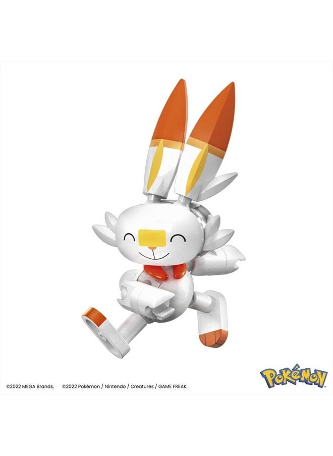 Construx Pokemon Series 17 Scorbunny Figure Building Set with Luxury Poke Ball