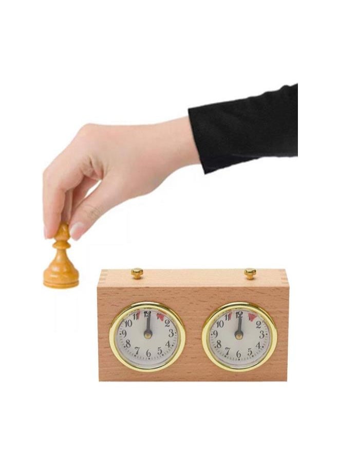 Chess Timer Mechanical Chess Clock, Timer Chess Clock Mechanical Chess Timer, Clock Chess Timer Chess Clock Wooden Analog Game Mechanical Timer Count Up Down for Competition