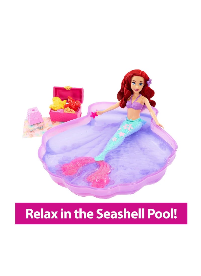 Disney Princess Ariel Mermaid Doll And Pool Set With Moldable Sand