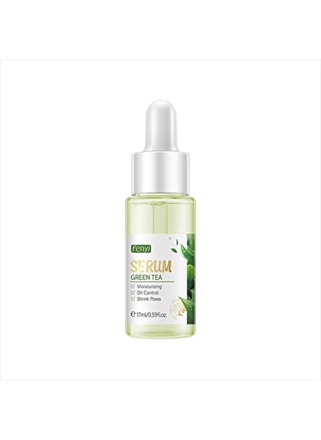 Green Tea Face Serum Moisturizing & Hyaluronic Acid Oil Control Skin Soothing Skincare Shrink Pores Serum, Natural Facial Serum for Skin Care Breakout Pimple Cutin Repair