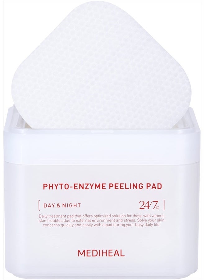 MEDIHEAL Phyto Enzyme Peeling Pad - Vegan Face Resurfacing Gauze Pads with LHA & Papaya Enzym - Pore Tightening Pads to Control Sebum - Exfoliating Pads for Dead Skin Cells, 90 Pads