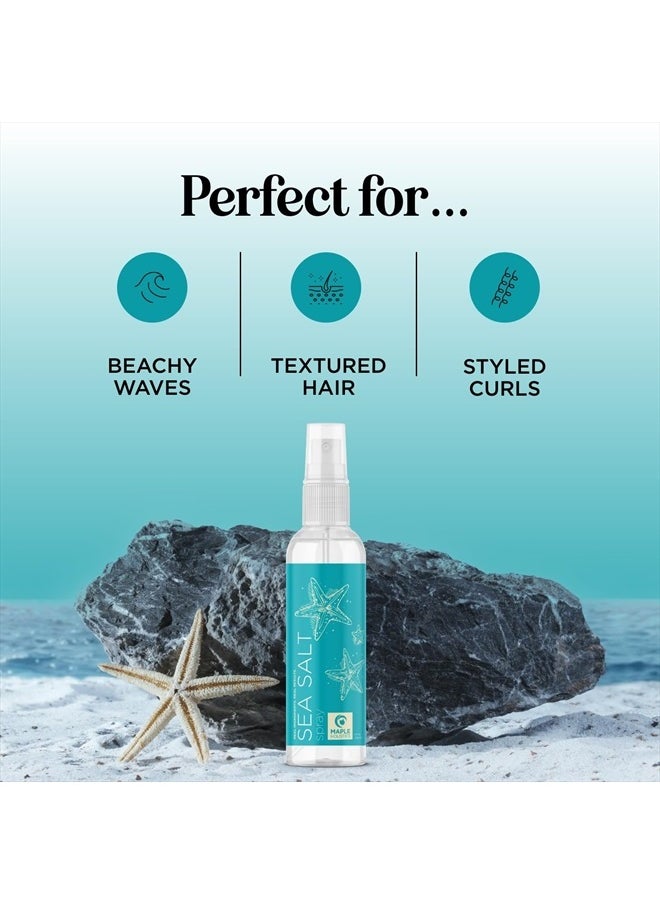 Volumizing Sea Salt Spray for Hair - Texturizing Beach Waves Spray & Hair Mist Curl Activator - Non Sticky Styling Beach Hair Spray for Men and Women with Nourishing Argan Oil and Sea Kelp Extract