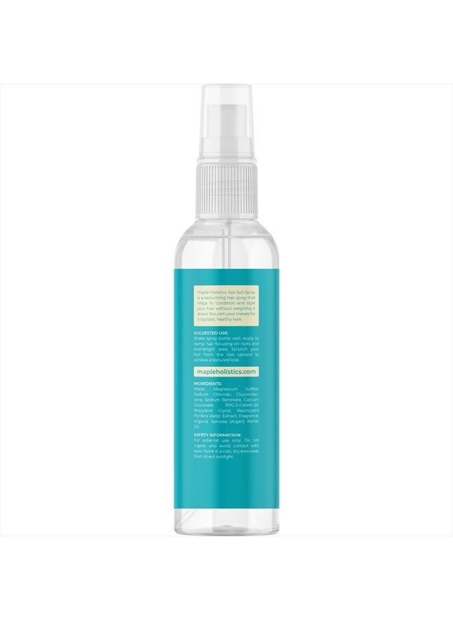 Volumizing Sea Salt Spray for Hair - Texturizing Beach Waves Spray & Hair Mist Curl Activator - Non Sticky Styling Beach Hair Spray for Men and Women with Nourishing Argan Oil and Sea Kelp Extract