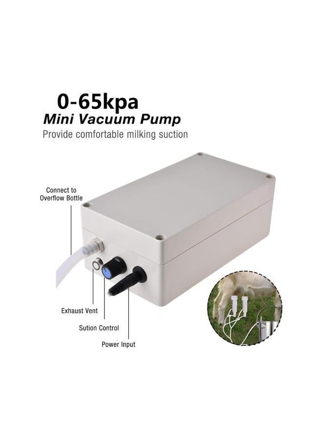 5.5L Electric Milking Machine Portable Vacuum-Pulse Pump Cow Milking Device, Upgrade Stainless Steel Breast Pump Adjustable Household Suction Vacuum Pump for Cow Sheep Goat