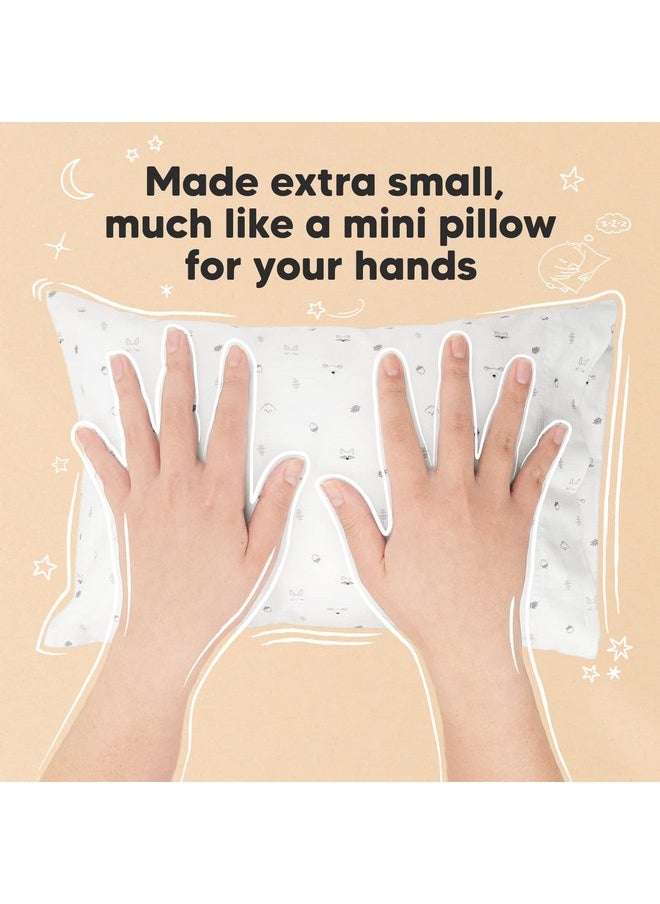 Mini Toddler Pillow with Pillowcase - 9x13 My Little Dreamy Mini Pillow, Organic Toddler Pillows for Sleeping, Kids Pillow, Small Pillows, Travel Pillows for Sleeping, Toddler Bed Pillows (Acorn)