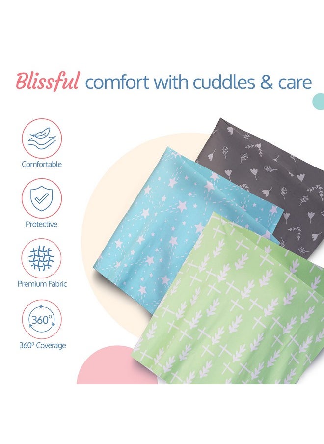 LuvLap Nursing Cover Green Leaves Print, for Discreet & Comfortable Breastfeeding, Lightweight, Soft, Flexible & Breathable Fabric, Multi-Purpose: Carseat Cover, Carry Cot Cover, Stroller Cover