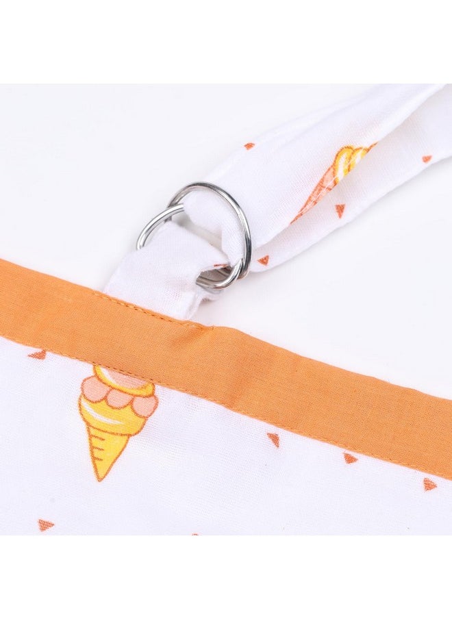 MOM's HOME Organic Cotton Muslin Nursing Cover For Breastfeeding Apron|Ice-Cream,1 Count