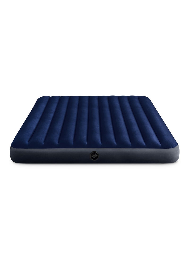 King Dura-Beam® Series Classic Downy Airbed 1.83x2.03m x 25cm – Blue and Black Combination, Fiber-Tech® Technology, Plush Top, Quick Inflation