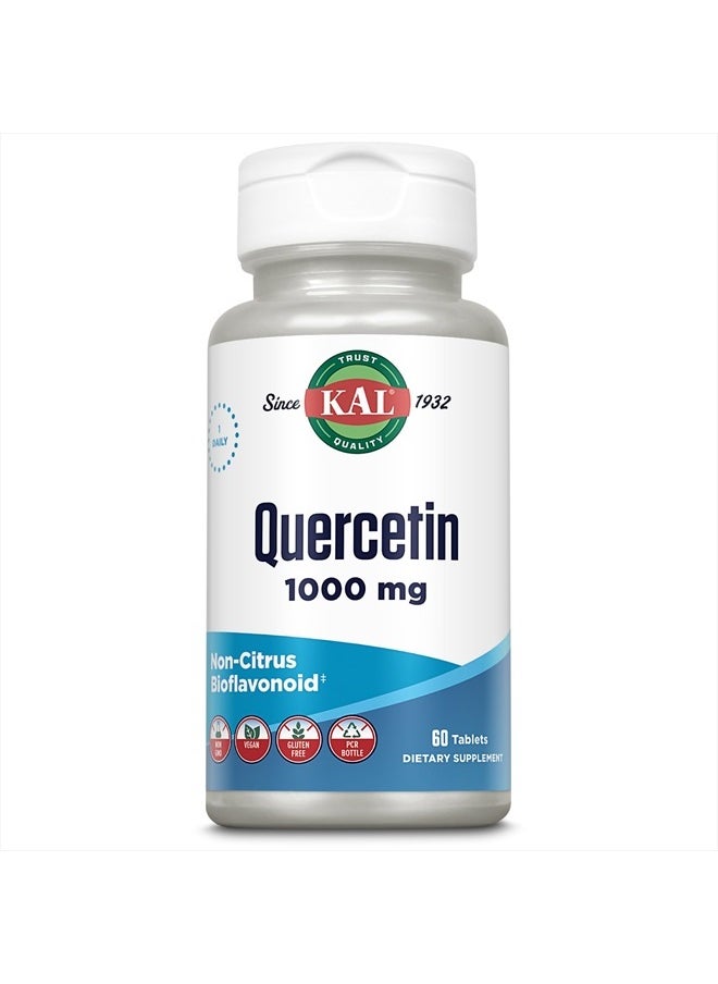 Quercetin 1000mg Immune Support Supplement, Bioflavonoids for Immune Defense and Overall Health Support, Vegan, Gluten Free, Non-GMO, 60-Day Guarantee, 60 Servings, 60 Tablets