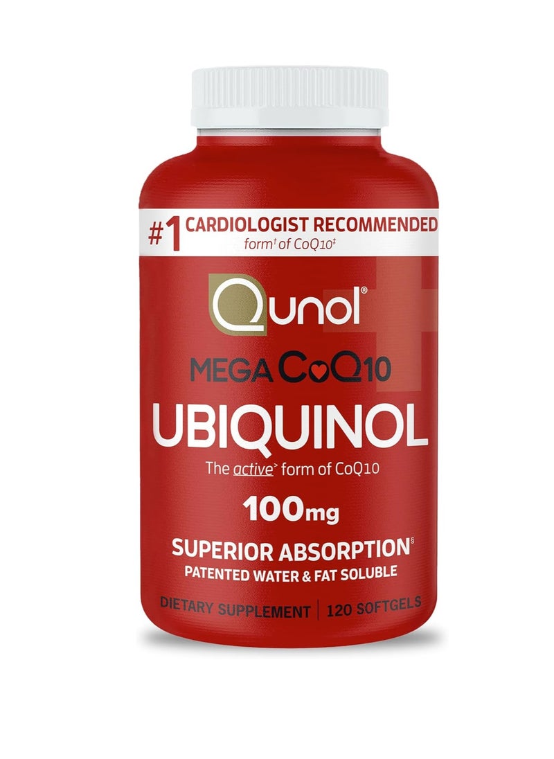 Mega COQ10 UBIQUINOL 100mg 120 Softgels