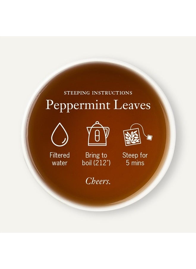 Smith Teamaker | Peppermint Leaves No. 45 - Made with USA Peppermint | Caffeine-Free Herbal Variety (15 Sachets - .78oz each)