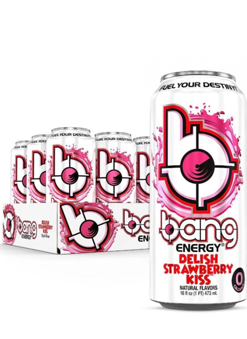 BANG ENERGY DRINK DELISH STRAWBERRY KS FLAVOR 473 ML PACK OF 12