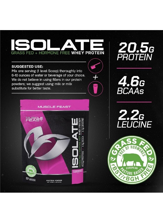 Grass Fed Whey Protein Isolate, Strawberry Cheesecake