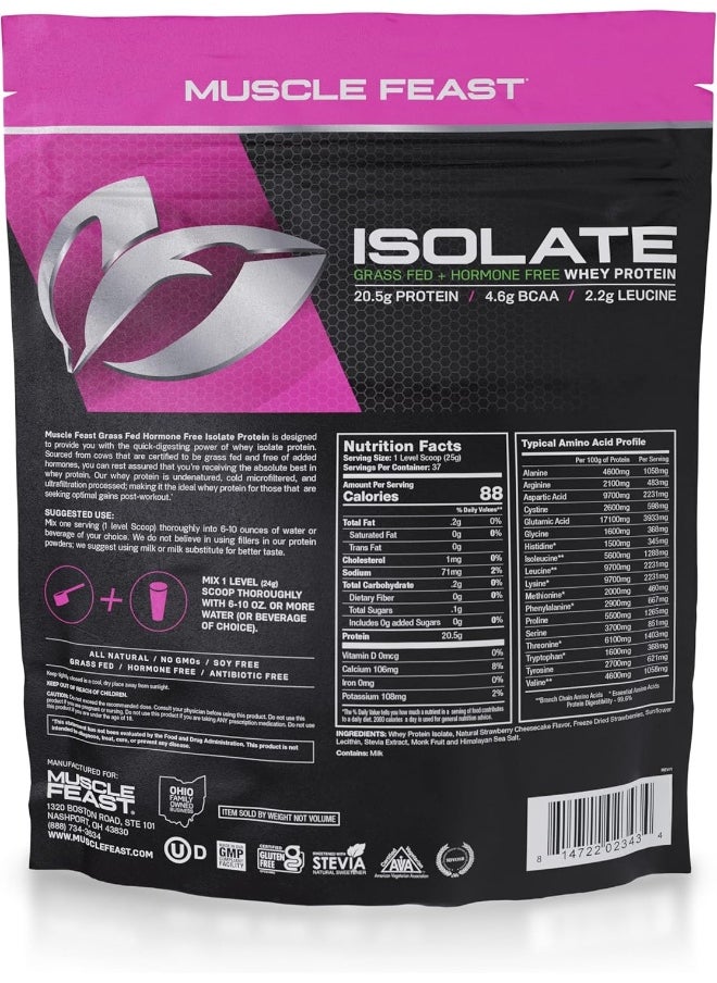 Grass Fed Whey Protein Isolate, Strawberry Cheesecake