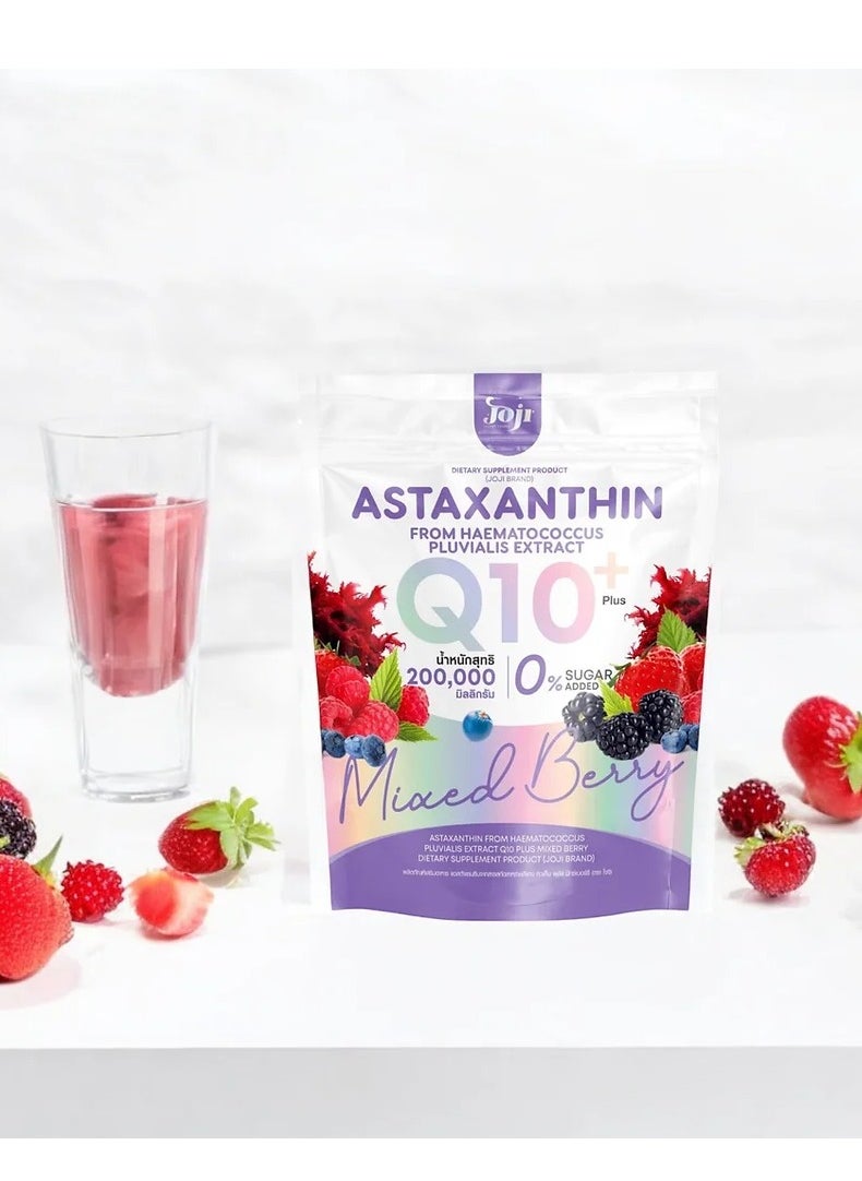 Joji Astaxanthin Q10+ Mixed Berry | Antioxidant & Skin Rejuvenation | 0% Sugar Added | 200,000 mg (200g) Dietary Supplement Powder