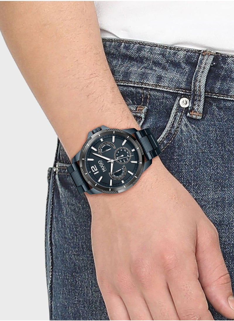Stainless Steel Strap Chronograph Watch