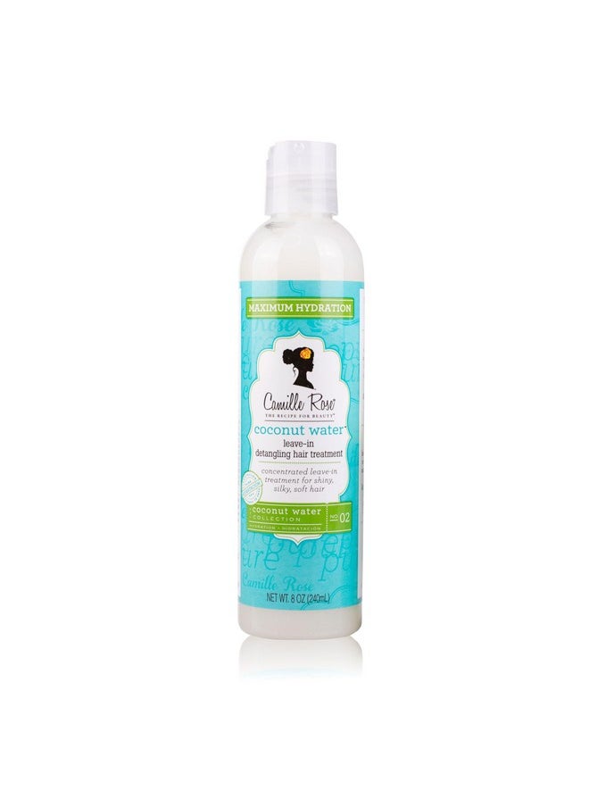 Coconut Water Leave In Conditioner, Concentrated Hair Detangler Treatment For Maximum Hydration And Shiny, Silky, Soft Strands, 8 Oz