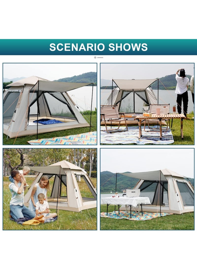 Camping Tent, Automatic Instant Tent, 3-4 Person Pop-Up Tent, 150 x 200 x 155 cm with Porch, Bright Dome Tent, UV Protection 50+, Waterproof, Windproof, for Camping, Hiking, Backpacking Brand: Laurrai