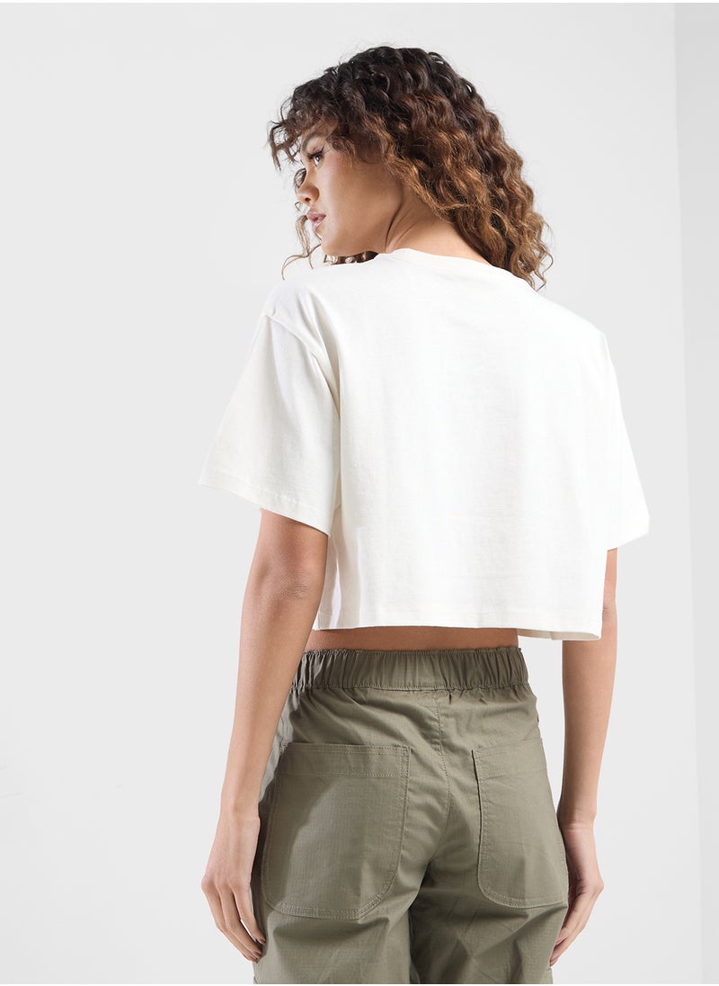 Skate Blurb Ss Relaxed Crop Tee