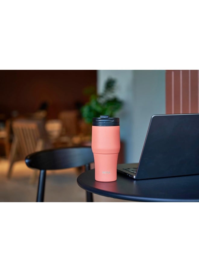 High Tide Travel Coffee Mug Black/Coral 380ML