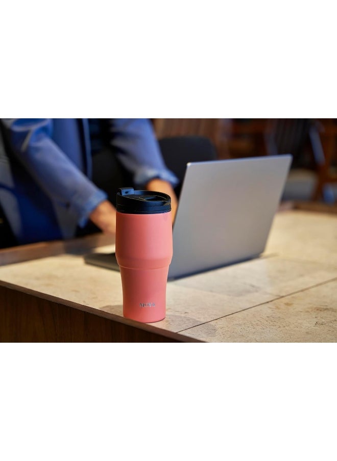 High Tide Travel Coffee Mug Black/Coral 380ML