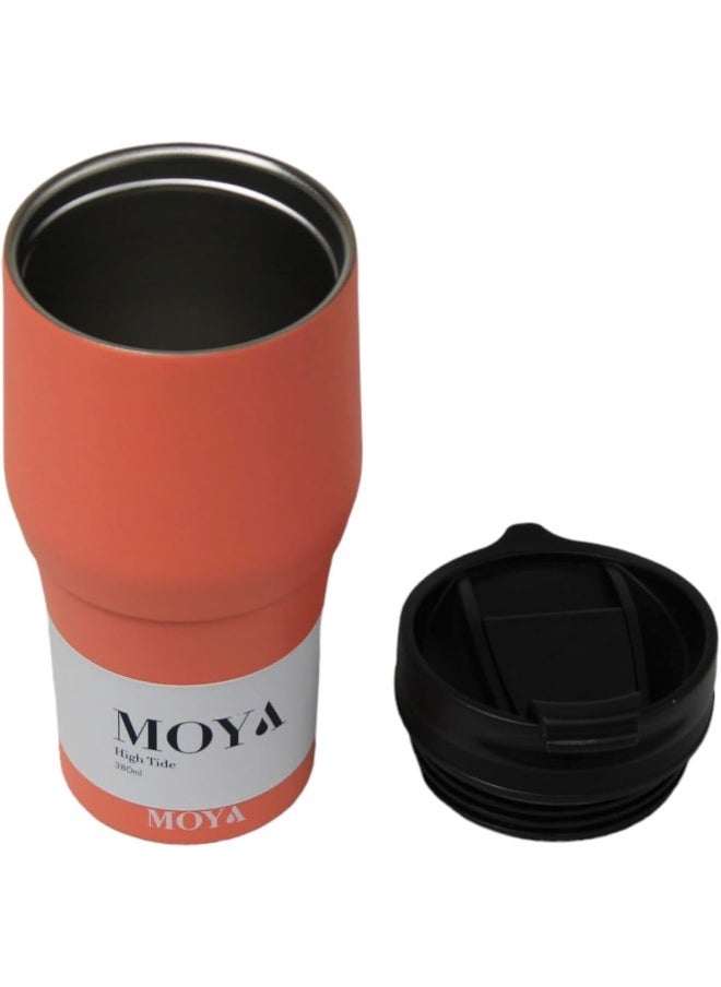 High Tide Travel Coffee Mug Black/Coral 380ML